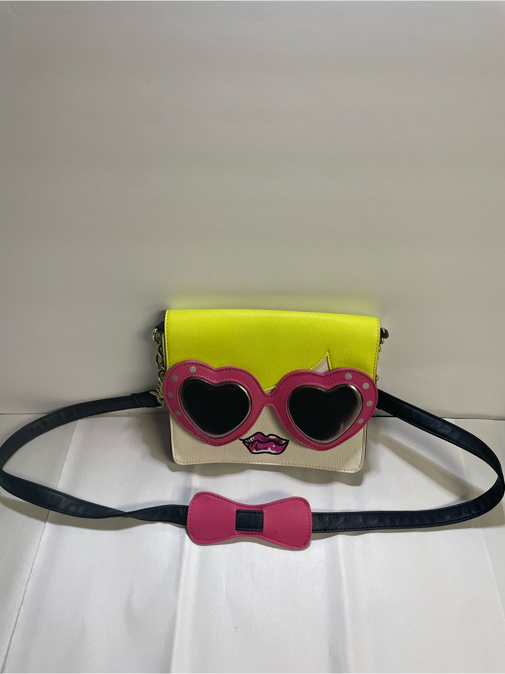 Betsey Johnson Novelty Face Crossbody Purse